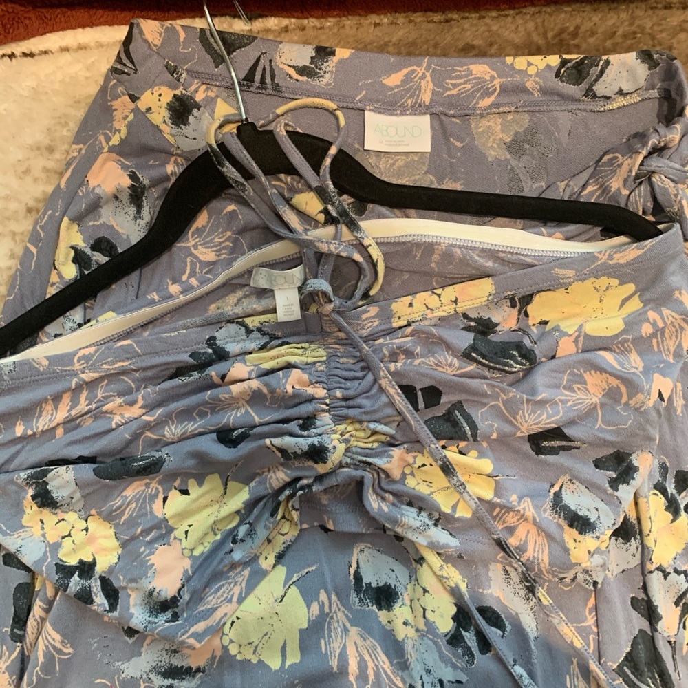 Floral set (skirt + crop top)